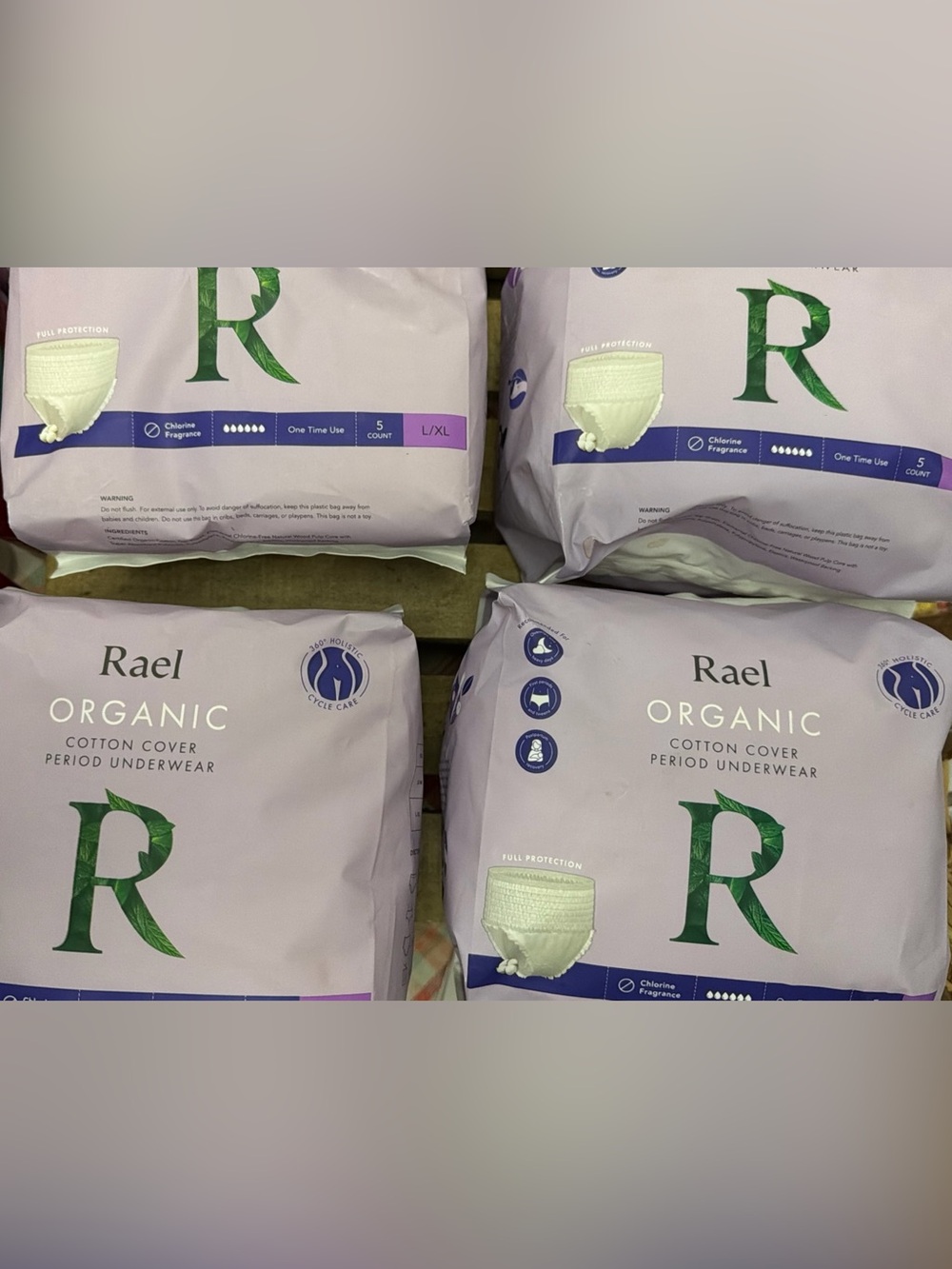 4-Rael Organic Cotton Cover Period Underwear Period Underwear L/XL
